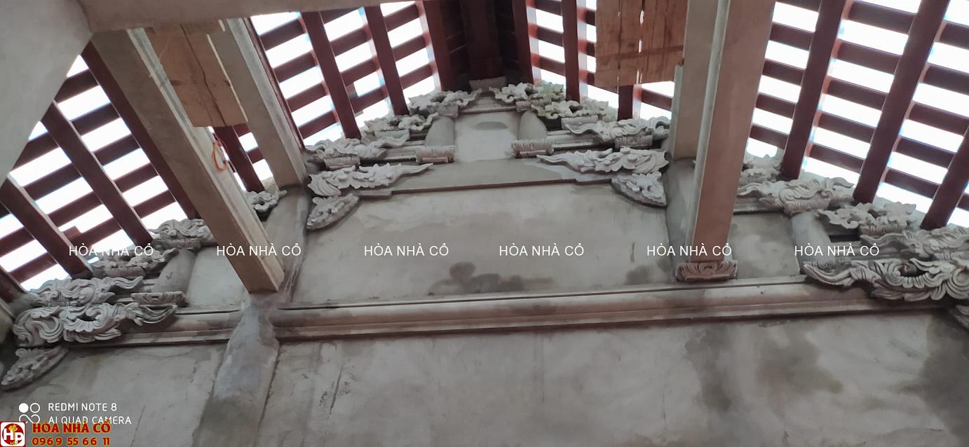 Bê tông giả gỗ: Xây dựng nhà 3 gian ở Nghệ An